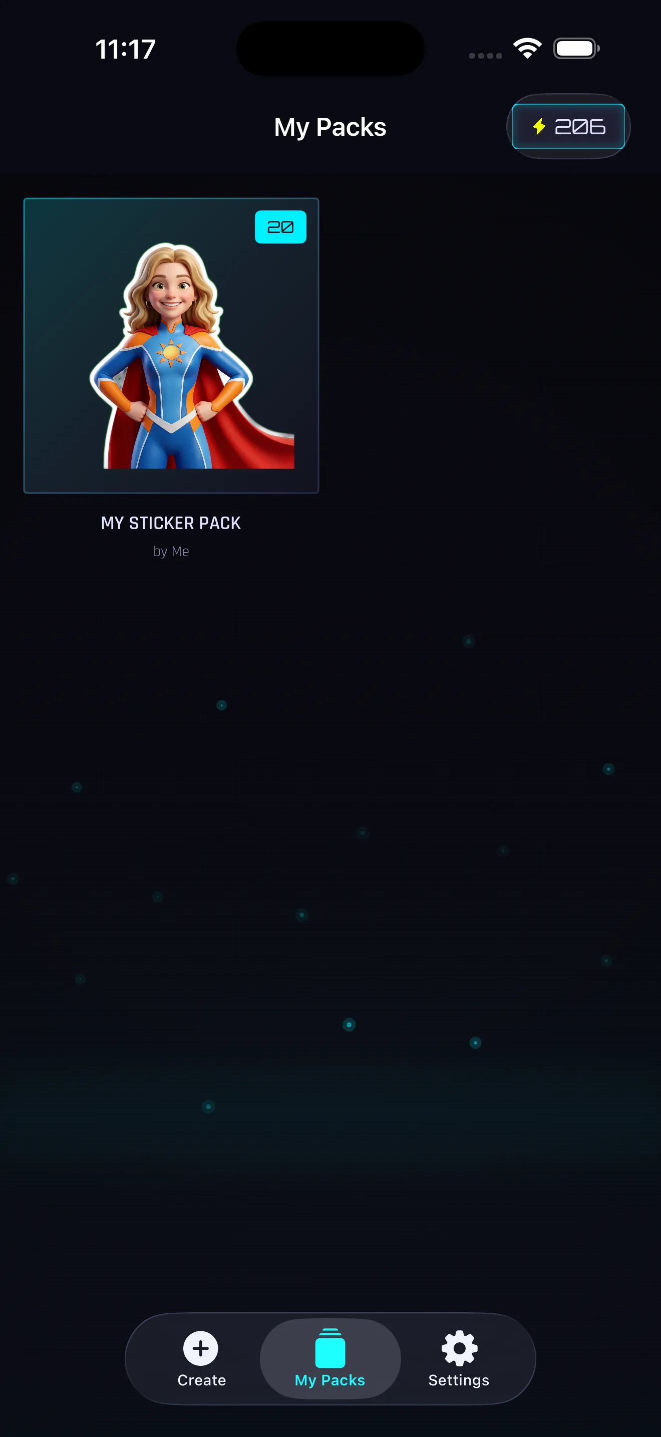 My sticker packs library